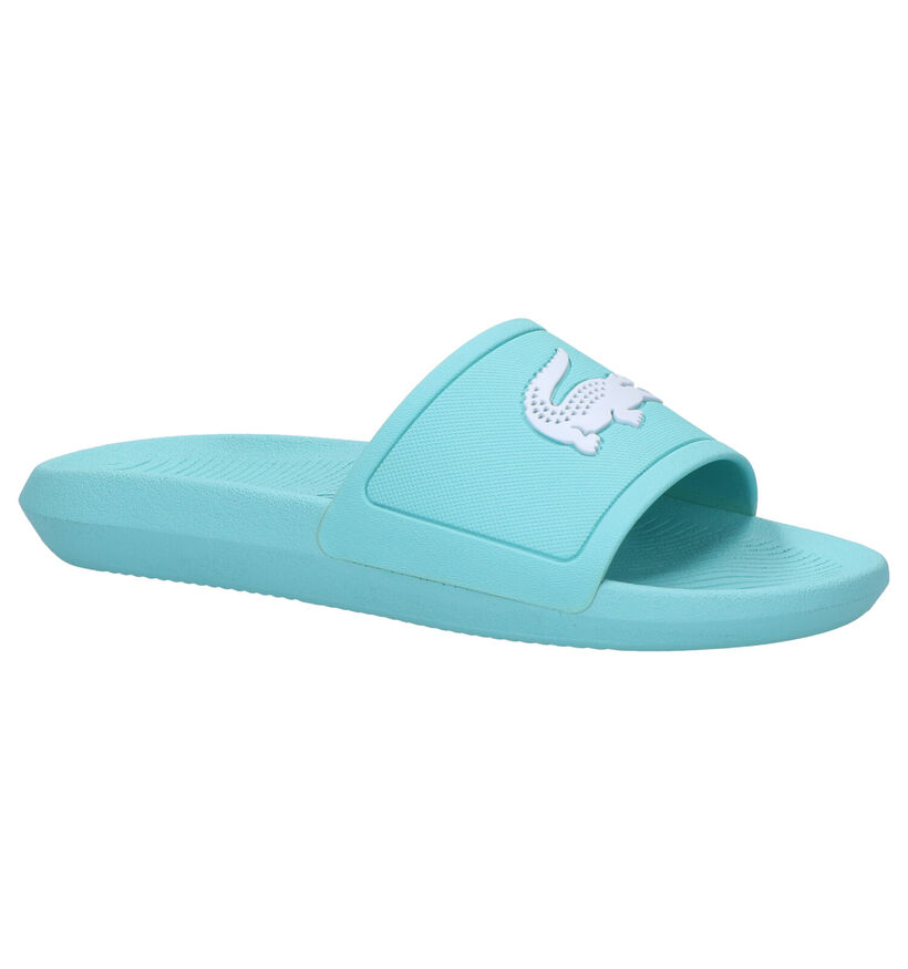 Lacoste Croco Turquoise Badslippers in kunststof (266915)