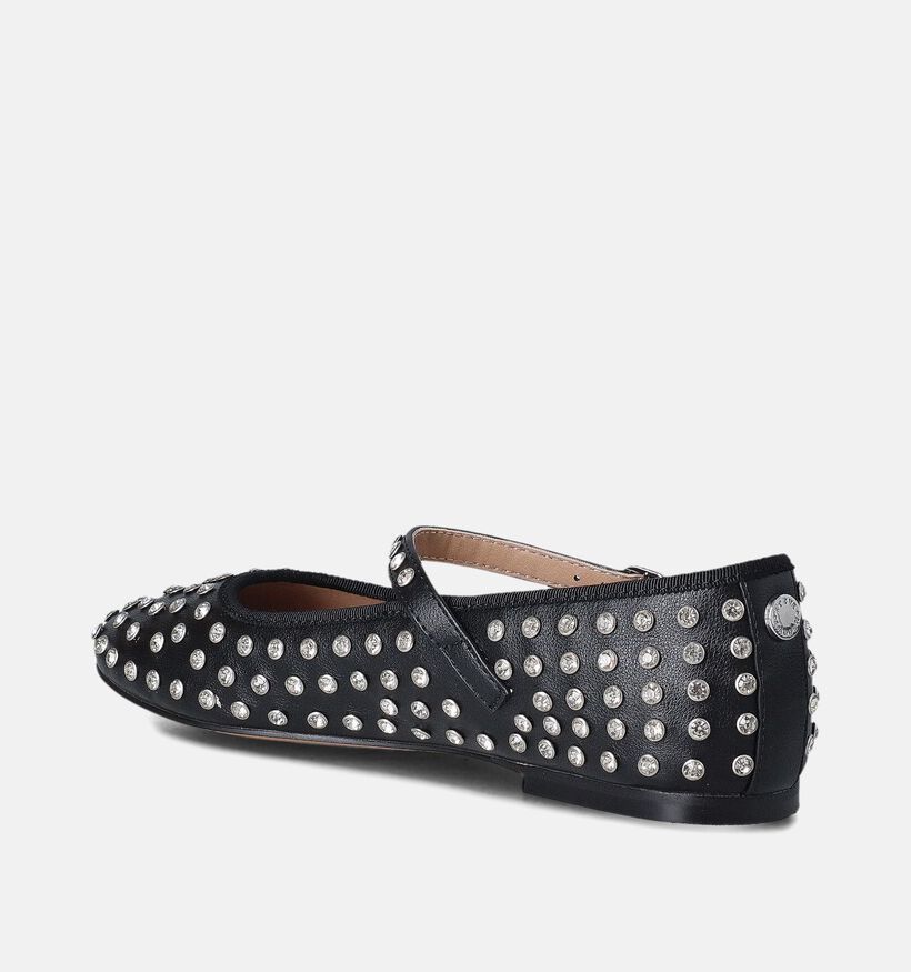 Steve Madden Vinetta Zwarte Ballerina met riempje voor dames (357620)