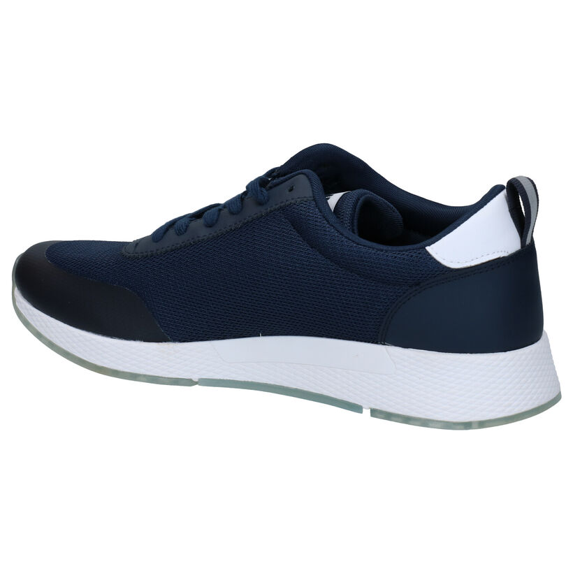 Tommy Jeans Baskets basses en Bleu foncé en cuir (276230)