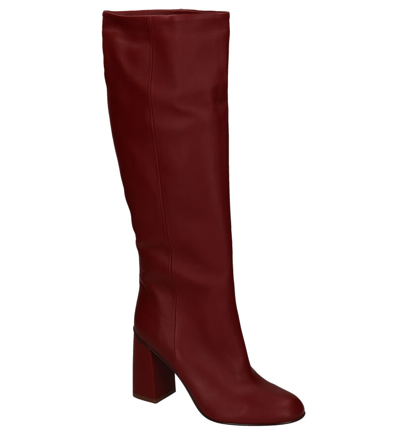 Via Limone Bottes en Bordeaux en cuir (259329)