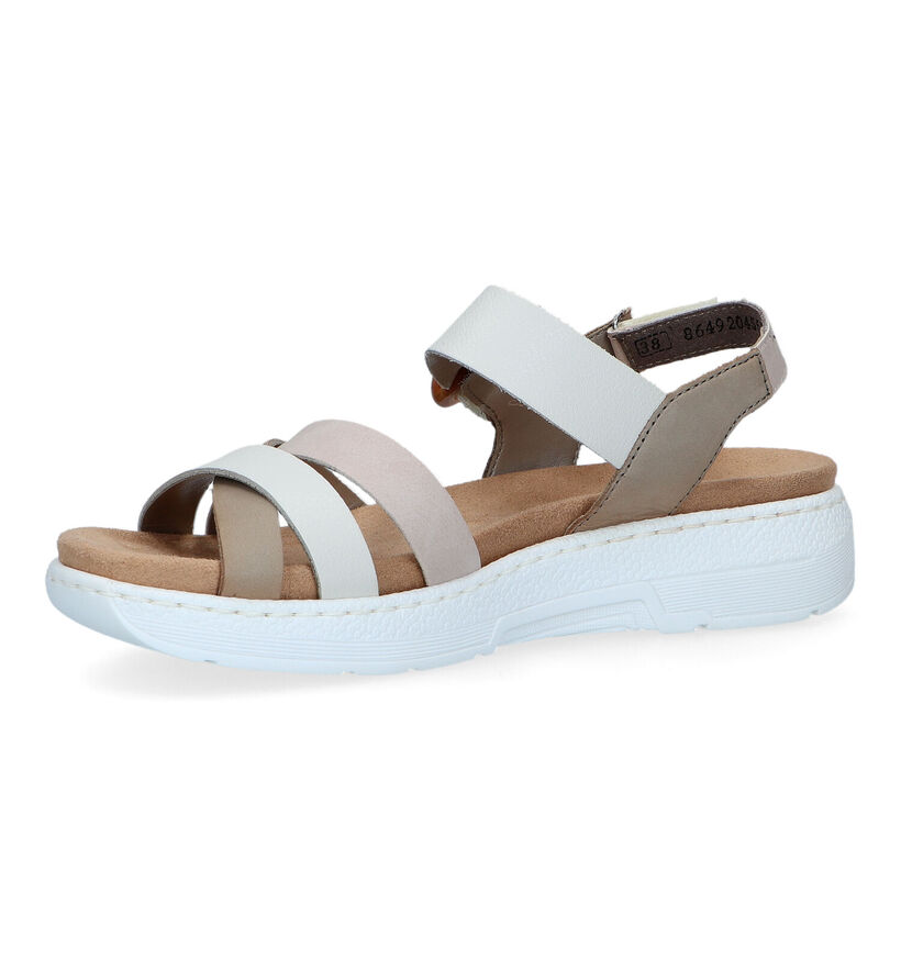 Rieker Beige Sandalen voor dames (323669) - geschikt voor steunzolen