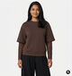 Vila Siffi Lace Donkerbruine T-shirt met Kanten Mouwen voor dames (382059)