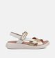 Wonders Sandales plates en Or/Blanc pour femmes (373125)