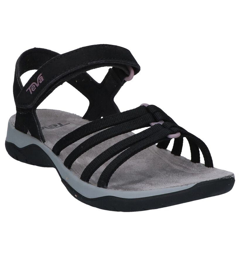 Zwarte Sandalen Teva Elzada in stof (242641)