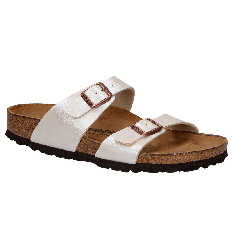 Birkenstock Sydney Nu-pieds en or en cuir (271283)