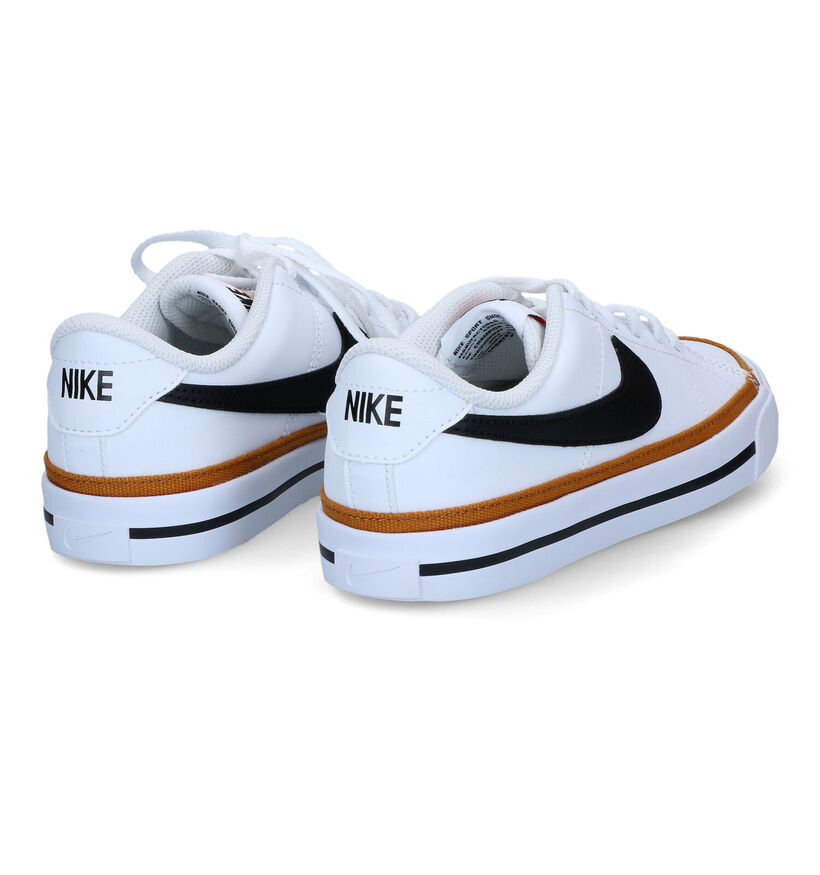 Nike Court Legacy Baskets en Blanc en cuir (302133)
