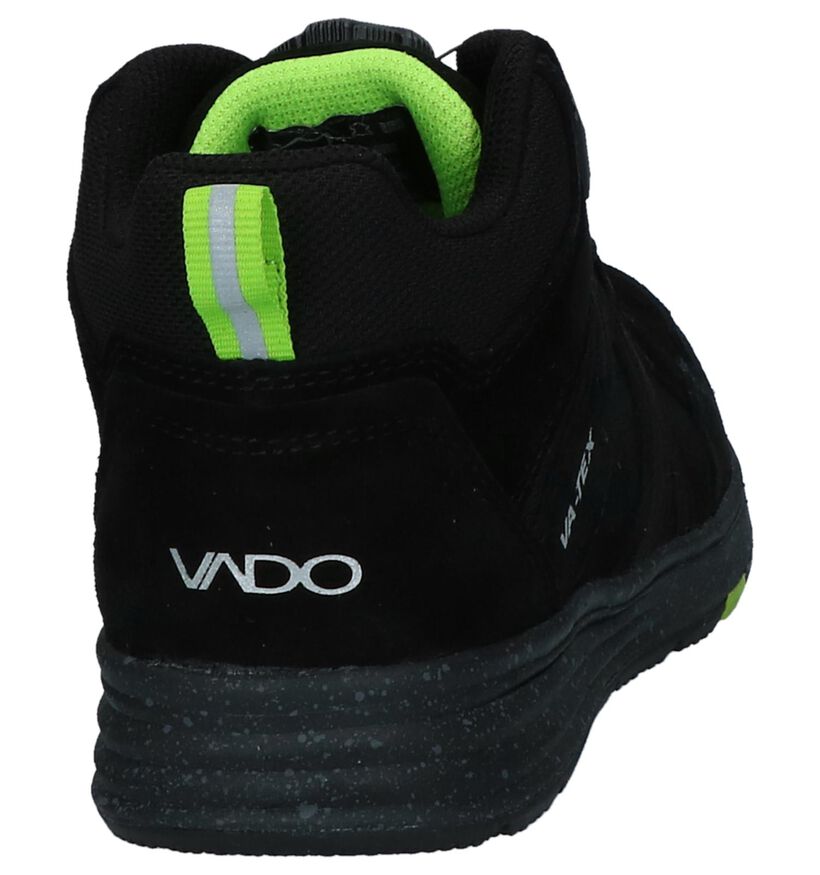 Vado Mike-Boa Zwarte Hoge Sneakers met Draaisluiting, Zwart, pdp