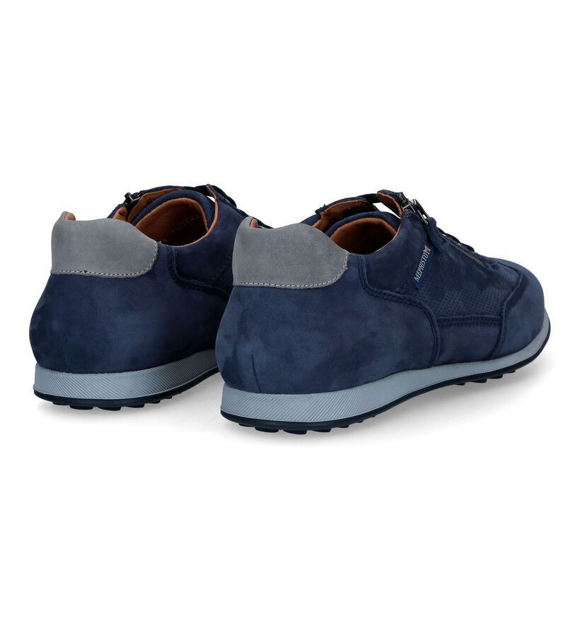 Mephisto Leon Nomad Blauwe Veterschoenen voor heren (355169) - geschikt voor steunzolen