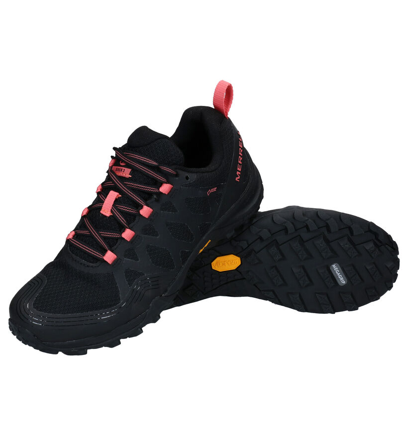 Merrell Siren 3 GTX Zwarte Wandelschoenen voor dames (310223) - geschikt voor steunzolen