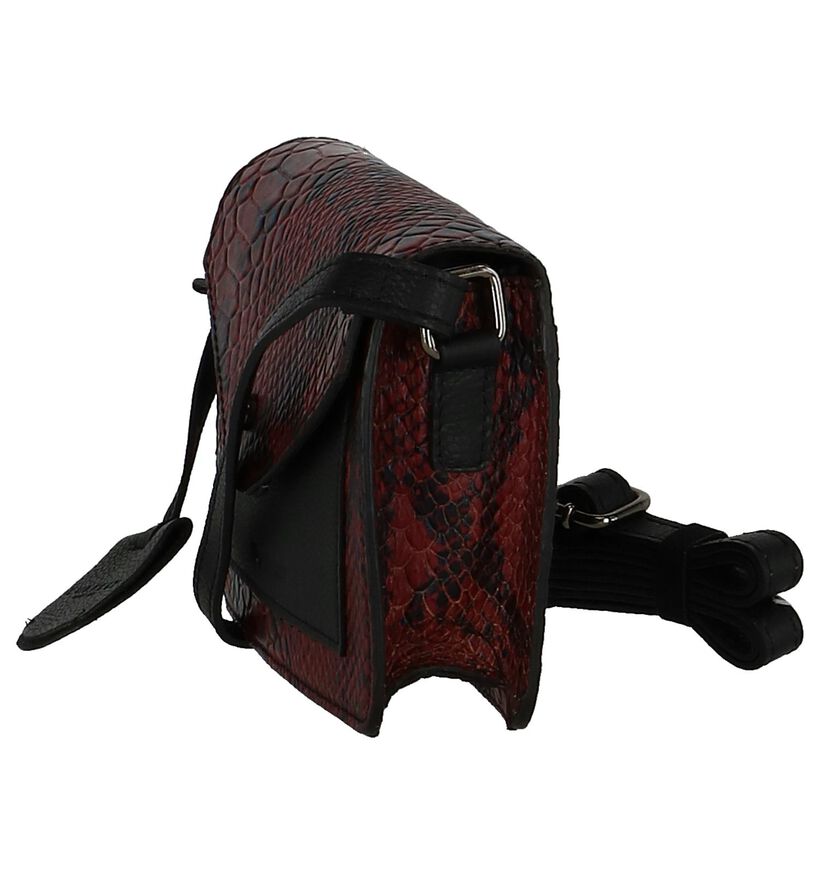 Bordeaux Crossbody Tas Burkely Evening Snake in leer (249394)