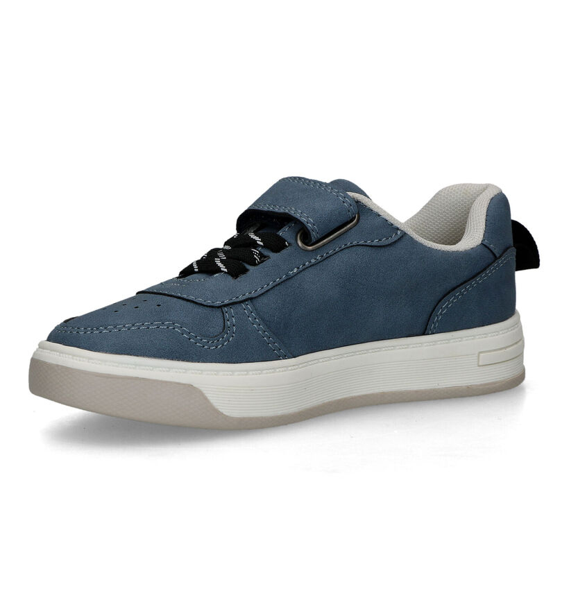 Hampton Bays Chaussures à scratch en Bleu pour garçons (320762) - pour semelles orthopédiques