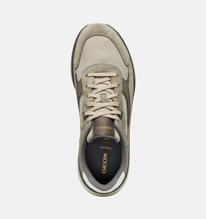 Geox Spherica Actif X1 Kaki Veterschoenen voor heren (353857) - geschikt voor steunzolen