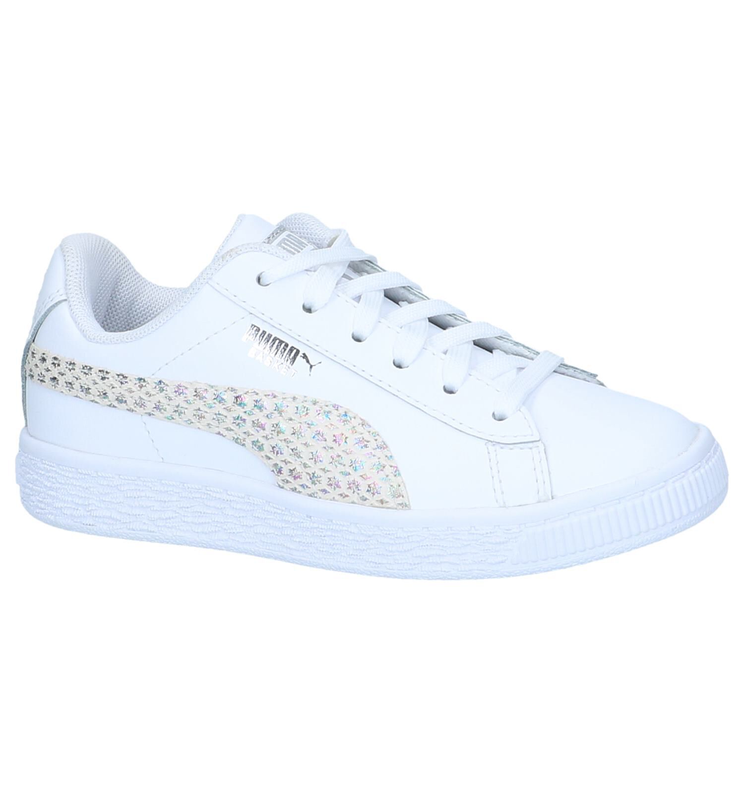 Witte Sneakers Puma Basket Chameleon | TORFS.BE | Gratis verzend en retour