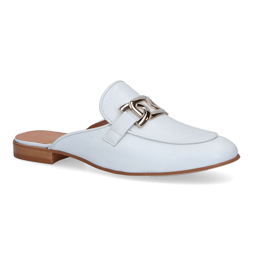 JHay Nu-pieds plates en Blanc en cuir (308357)