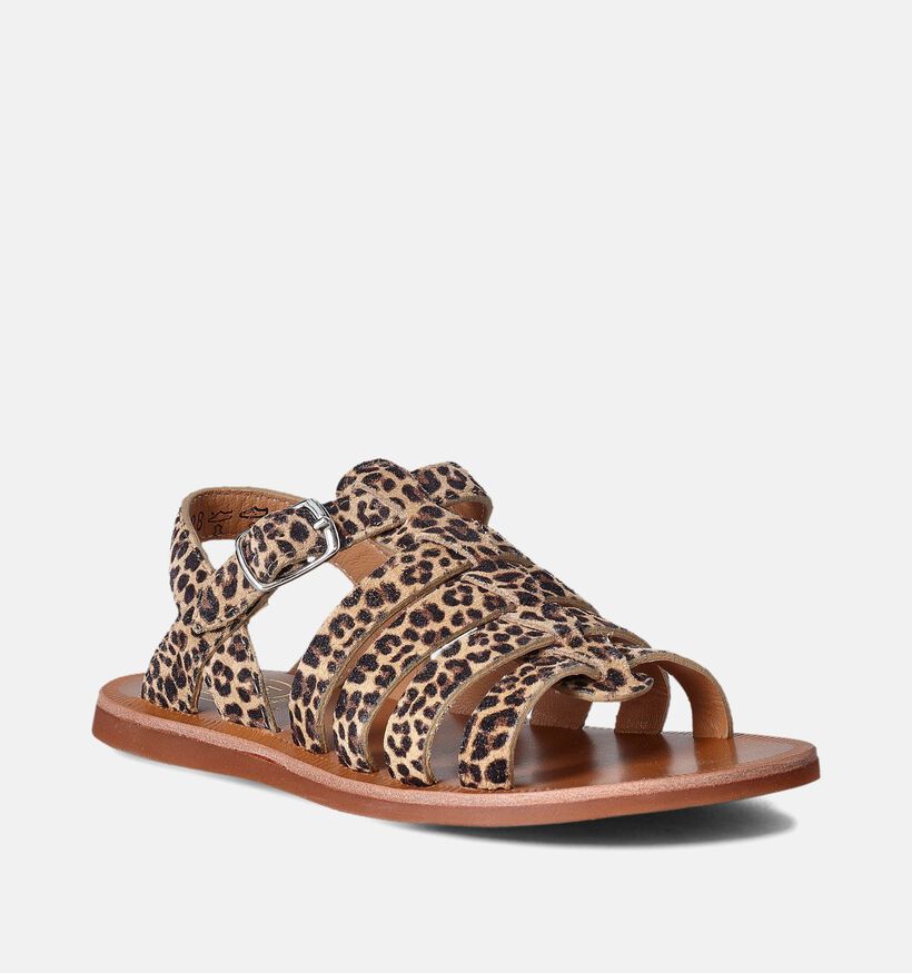 Pom d'Api Plagette Strap Sandales en Brun pour filles (354613)