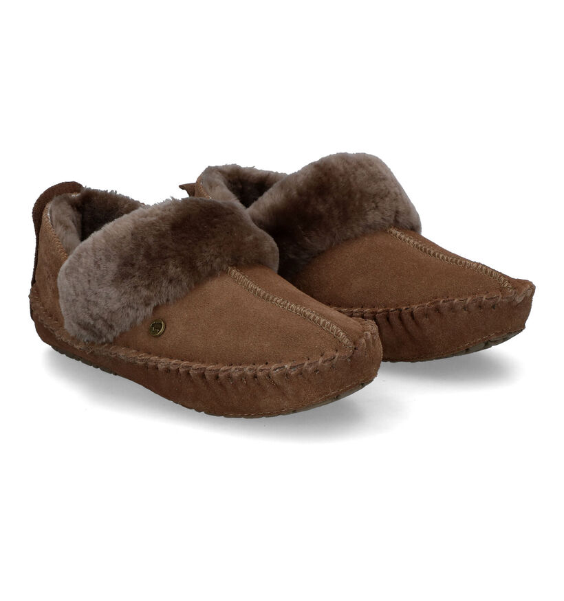 Warmbat Barrine Bruine Pantoffels voor dames (326091)