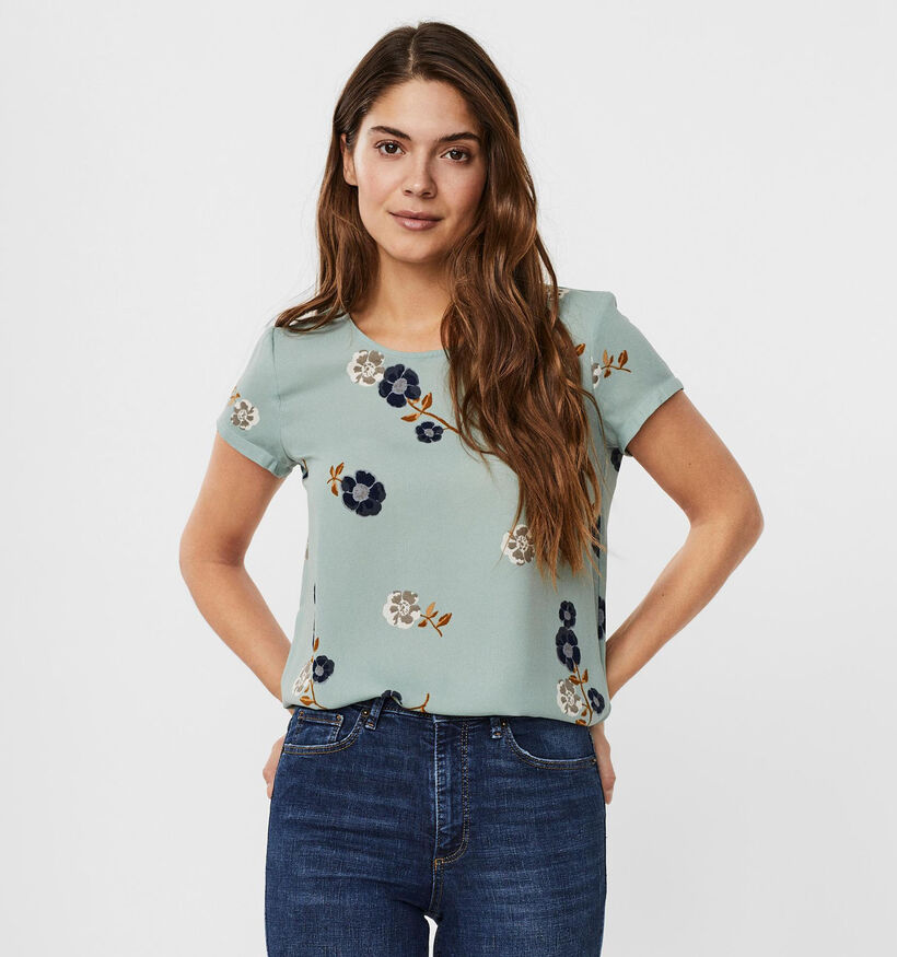 Vero Moda Fallie T-shirt en Bleu (296712)