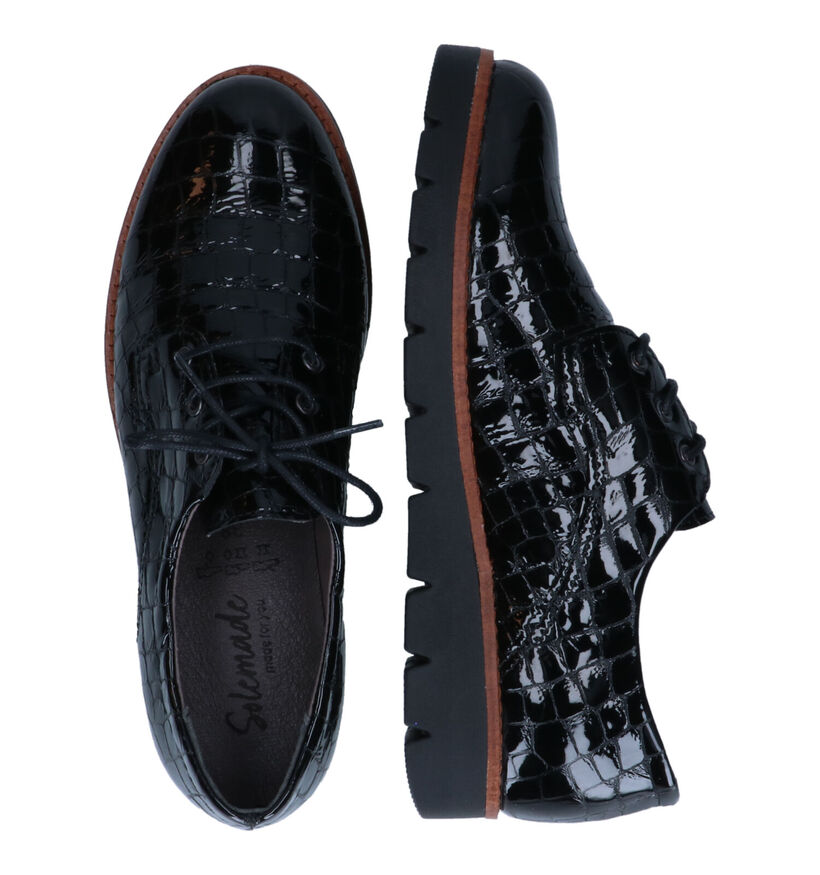 Solmade Zwarte Veterschoenen voor dames (315829) - geschikt voor steunzolen
