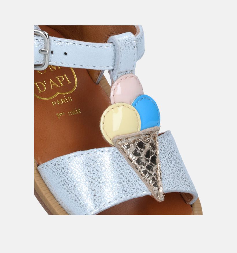 Pom d'Api Poppy Ice Cream Zilveren Babysandalen voor meisjes (338007)