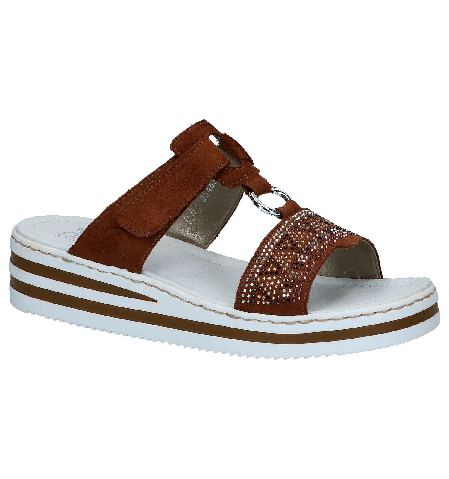 Rieker Cognac Slippers Dames Slippers Online op TORFS.BE