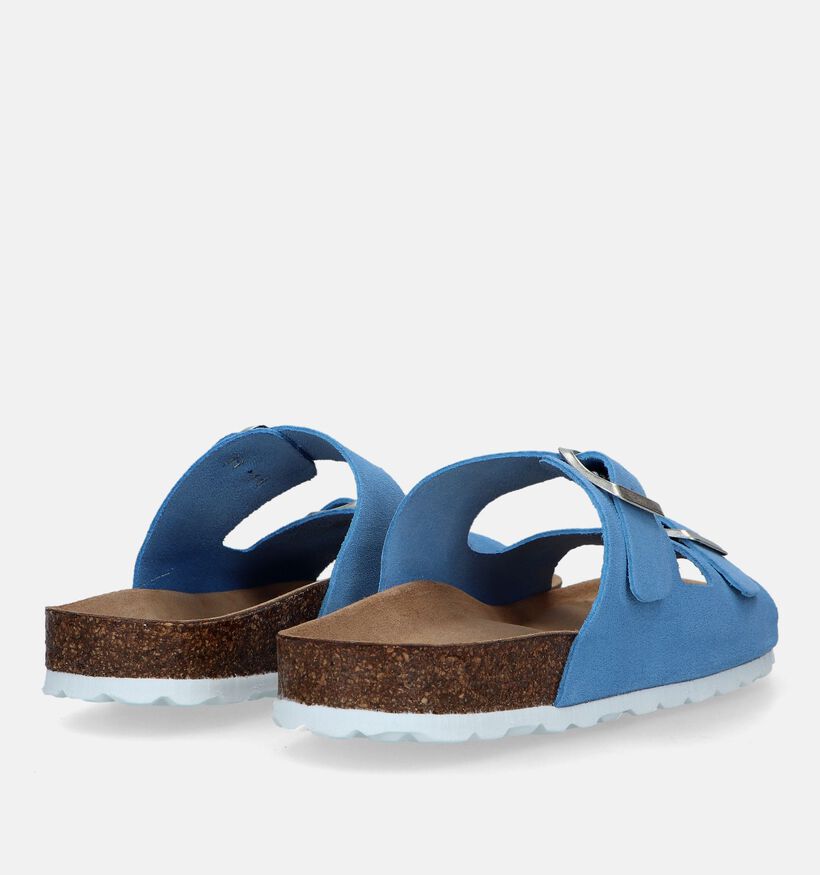 Signatur Blauwe Slippers Signatur Blauwe Slippers in daim (335815)