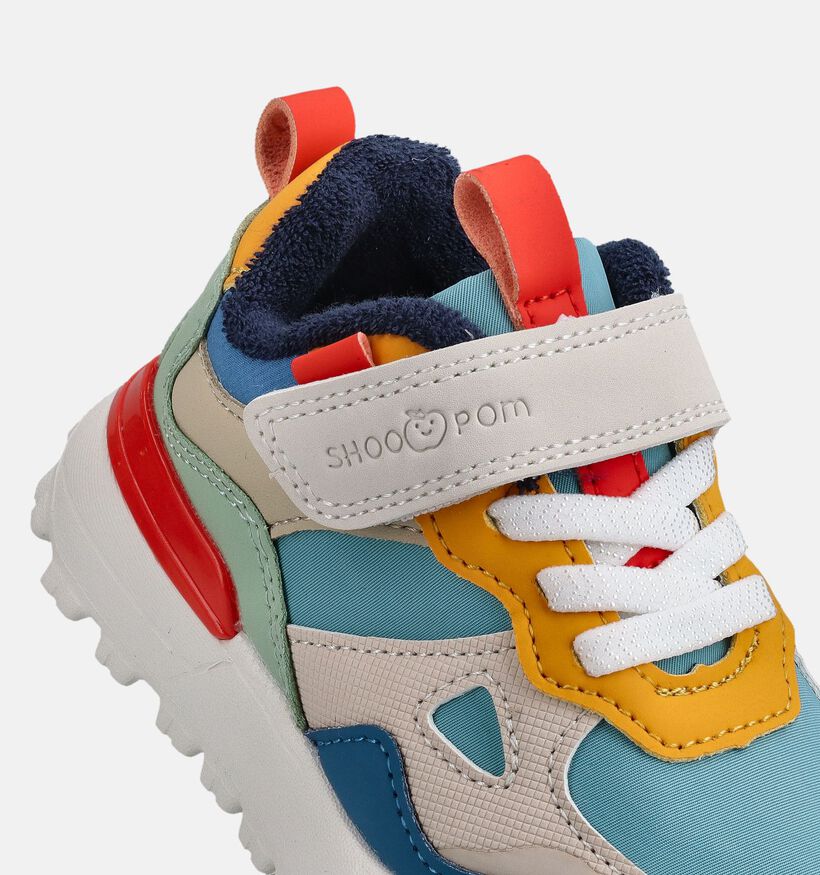 Shoo Pom Joggy Scratch Blauwe/Colorblock Sneakers voor meisjes (370970) - geschikt voor steunzolen