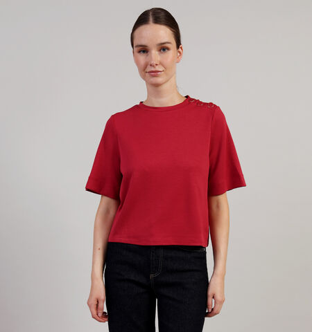 Vero Moda T-shirts Zwart/Beige/Rood