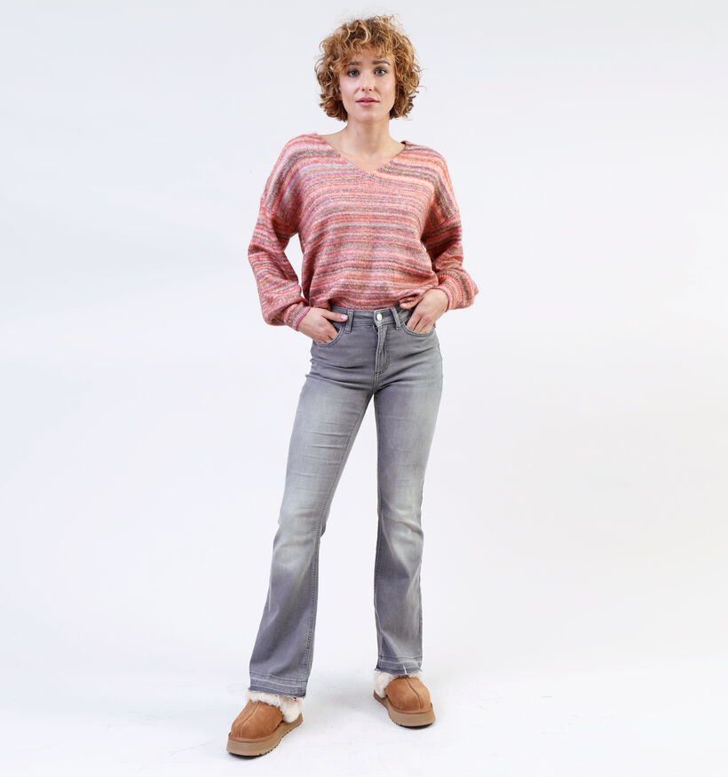 Vila Betty Raw Jeans bootcut en Gris pour femmes (332531)
