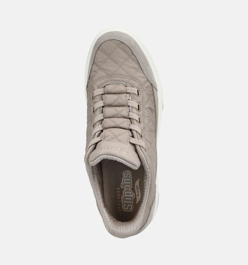 Skechers Arch Fit Arcade Cuddle Steps Baskets en Taupe pour femmes (375612)