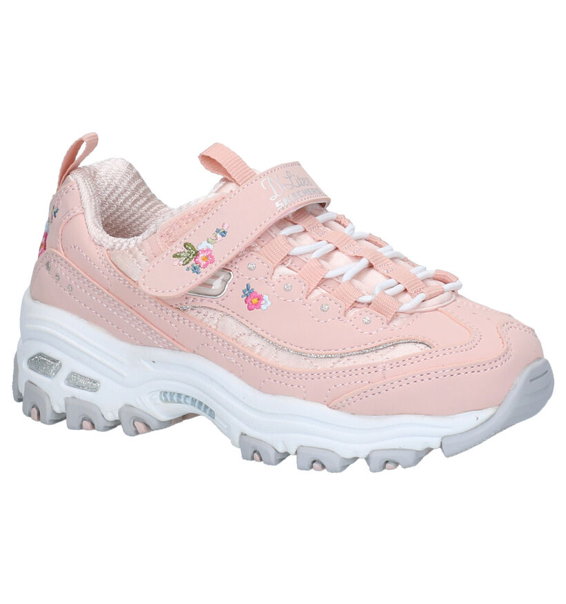 Skechers D'Lites Roze Sneakers in stof (263916)