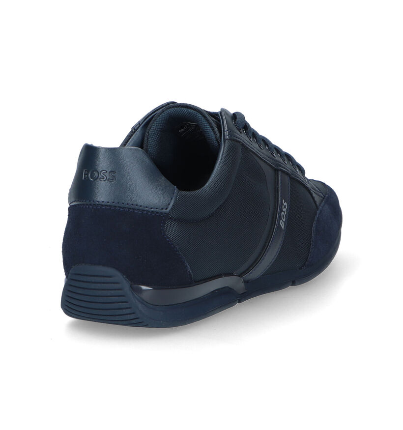 BOSS Saturn Low Chaussures à lacets en Bleu pour hommes (332873) - pour semelles orthopédiques