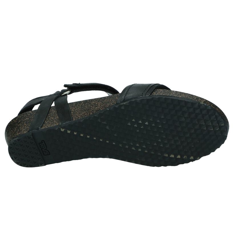 Teva Ysidro Sandales plates en Brun foncé en cuir (242627)