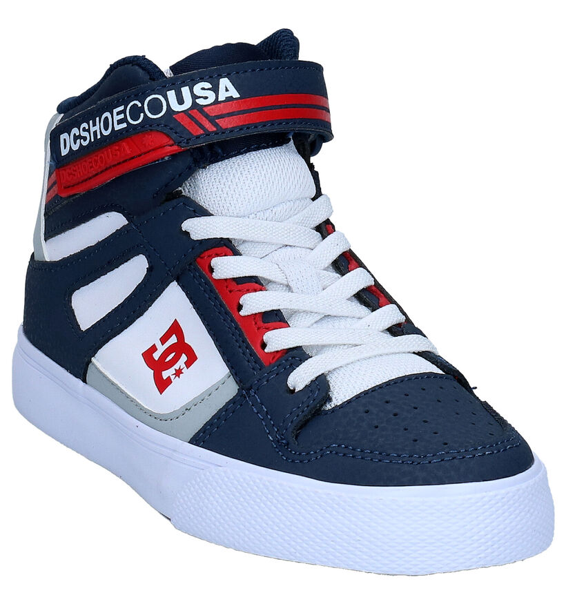 Lichtgrijze Hoge Skateschoenen DC Shoes Pure High in kunstleer (250811)