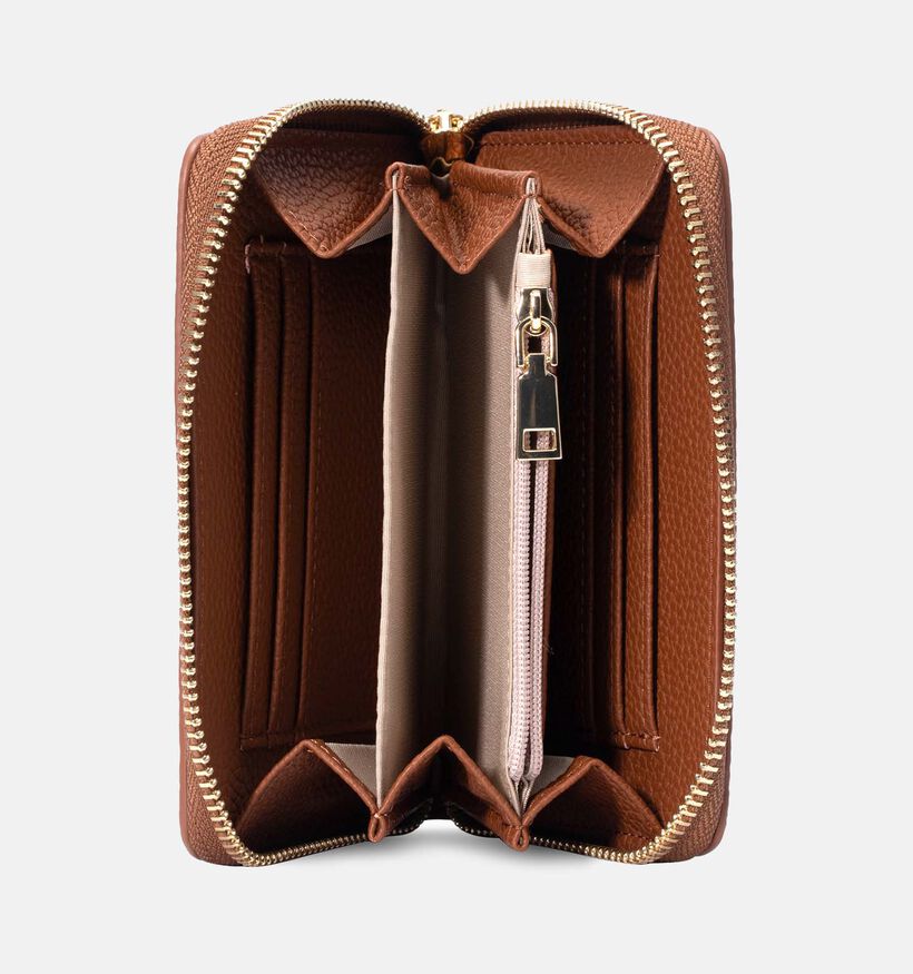 Laurent David Porte-monnaie zippé en Noir Laurent David Porte-monnaie zippé en Cognac pour femmes (365169)