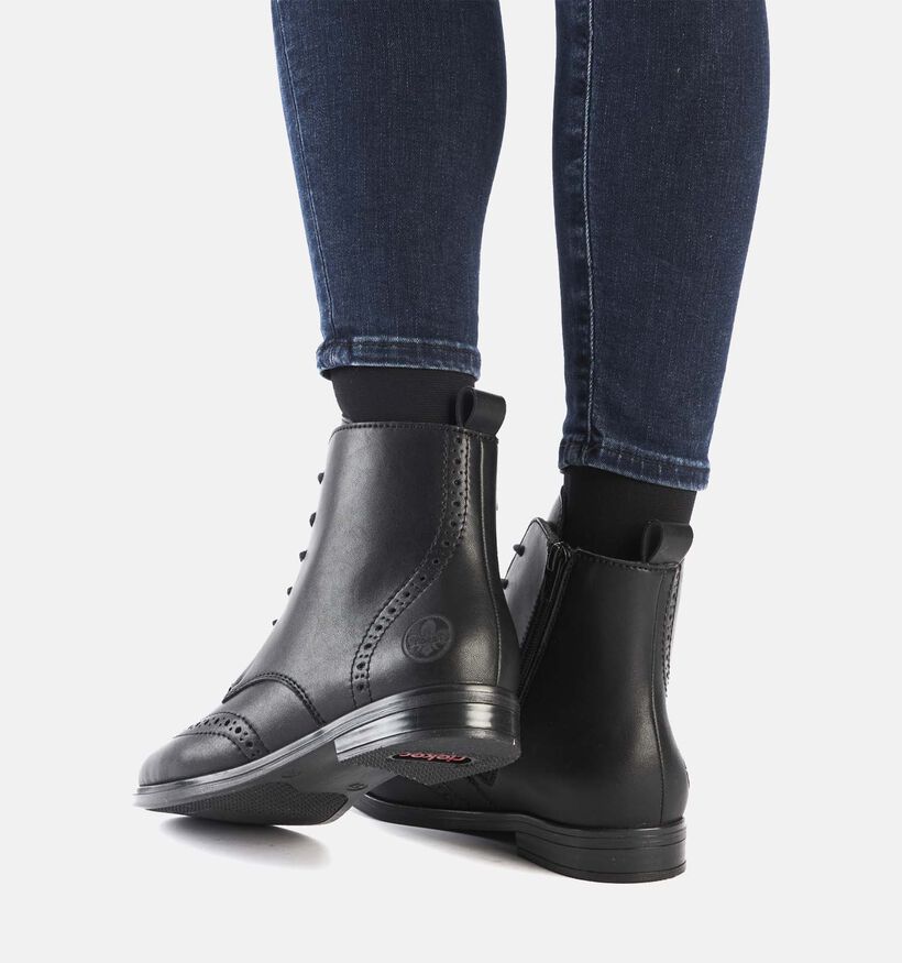 Rieker Bottines à lacets en Noir pour femmes (347434)