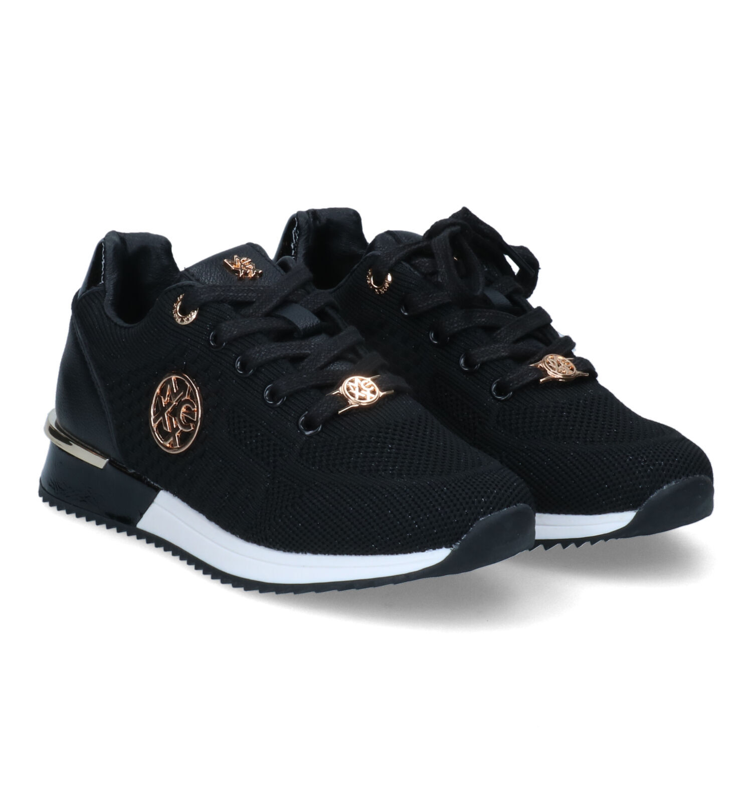 Mexx Glitter Mini Zwarte Sneakers Meisjes Sneakers Online op TORFS.BE