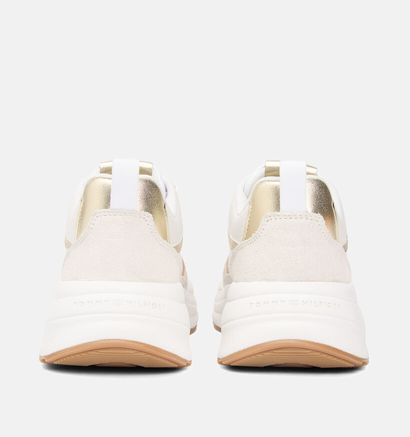 Tommy Hilfiger TH Chunky Runner Metallic Baskets casual en Écru pour femmes (366171) - pour semelles orthopédiques