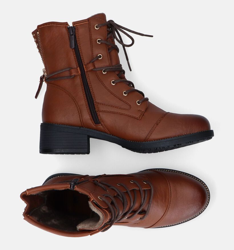 Mustang Boots à lacets en Cognac pour femmes (313815)