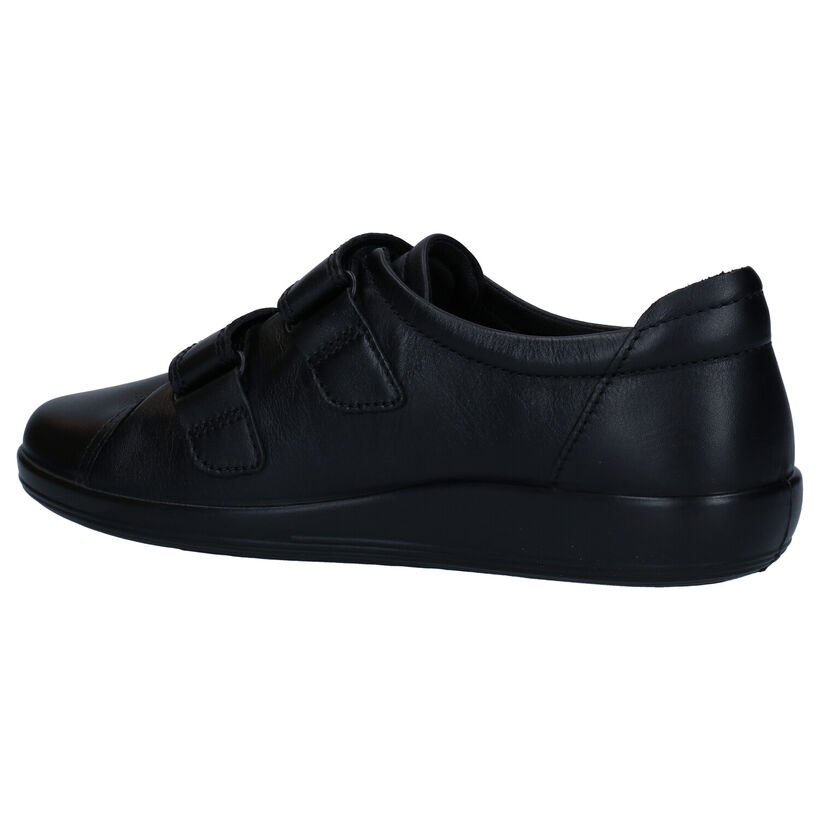 Ecco Soft 2.0 Zwarte Velcroschoenen voor dames (314895) - geschikt voor steunzolen