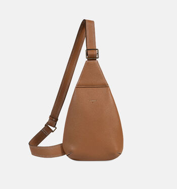 Crinkles Crossbody tassen Goud/Cognac