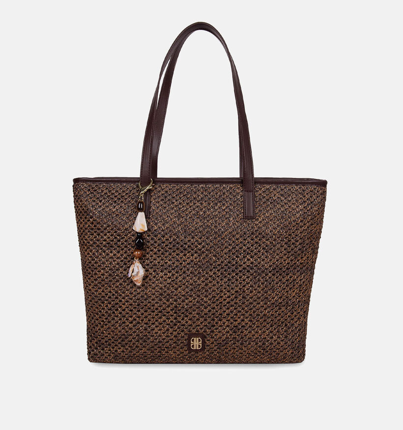 Laurent David Donkerbruine Shoppertas voor dames (373974)