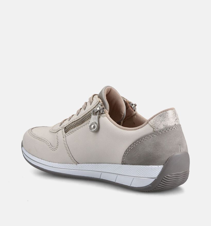 Rieker Witte Geklede Sneakers voor dames (367717) - geschikt voor steunzolen