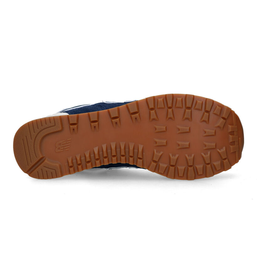 New Balance 574 Baskets en Blanc en daim (319188)