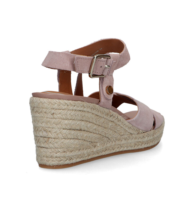 Geox Panarea Sandales avec talon compensé en Rose pour femmes (326685)