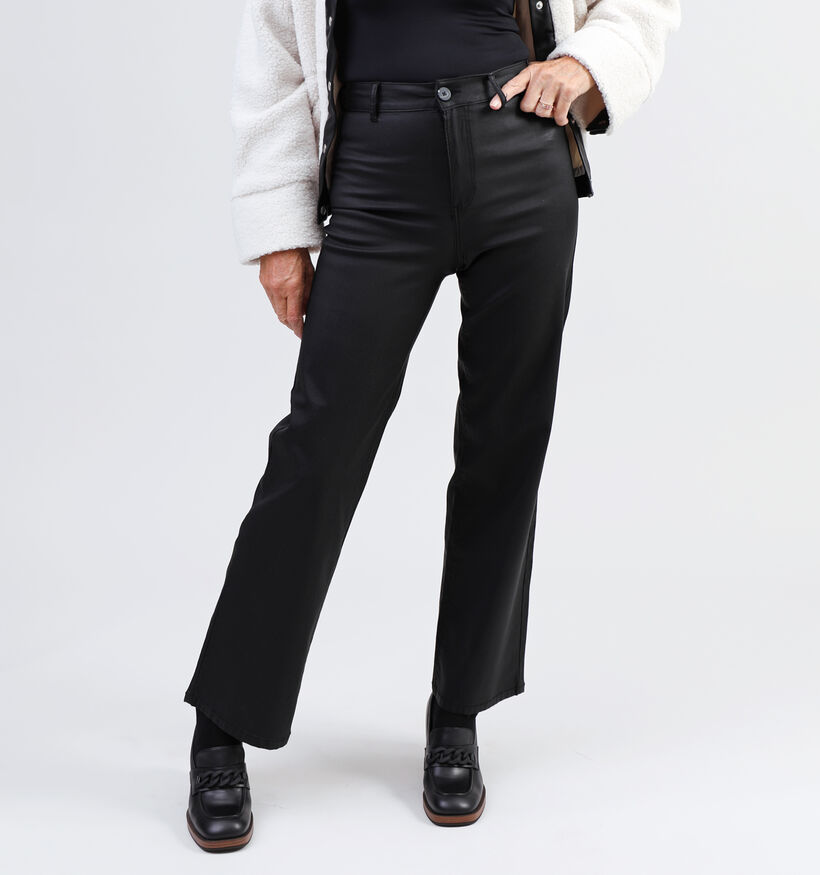 Vila Emma Wide leg jeans L32 en Noir pour femmes (328873)