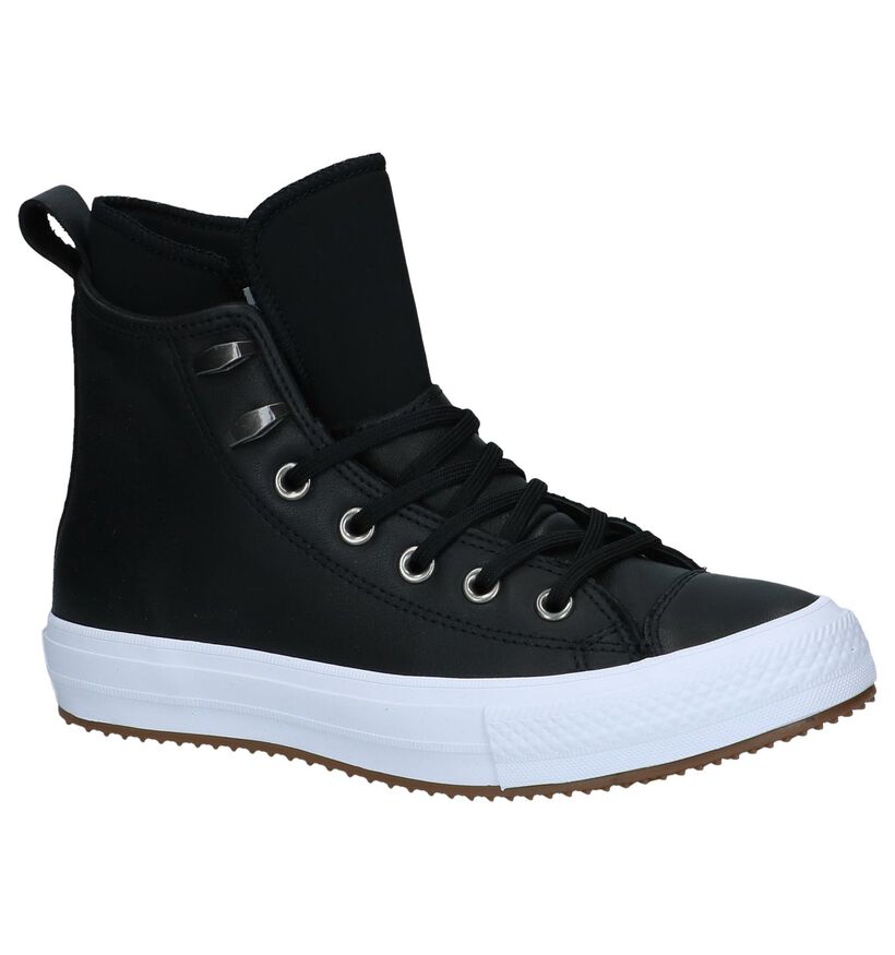Converse All Star WP Boot Zwarte Slip-on Sneaker in leer (233387)