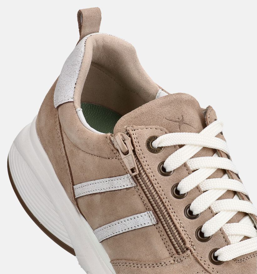 Xsensible Stretchwalker SWX3 Chaussures plates en Taupe pour hommes (378833) - pour semelles orthop&eacute;diques