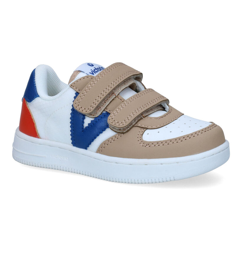 Victoria Chaussures à scratch en Beige clair pour garçons (305875)