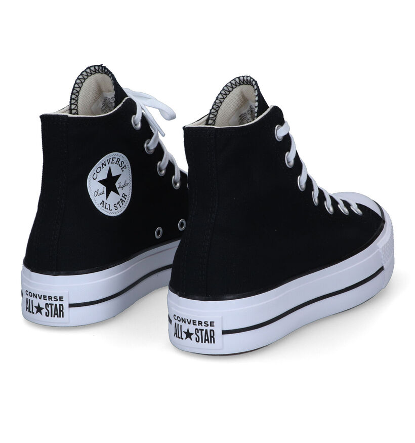 Converse All Star Platform Zwarte Sneakers in stof (293696)