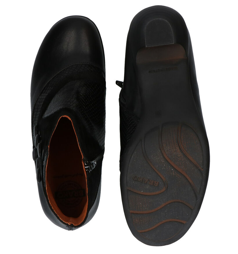 Brako Bottillons à talons en Noir en cuir (283748)